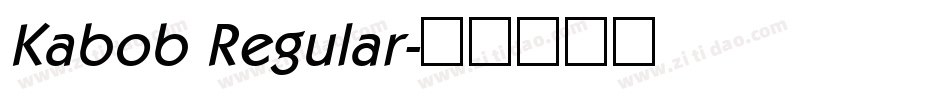 Kabob Regular字体转换